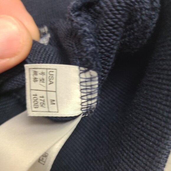 Brooks Brother Men's Sweater Navy Blue Size Sz Med Pullover  1/4 Zip Long Sleeve - Picture 8 of 10